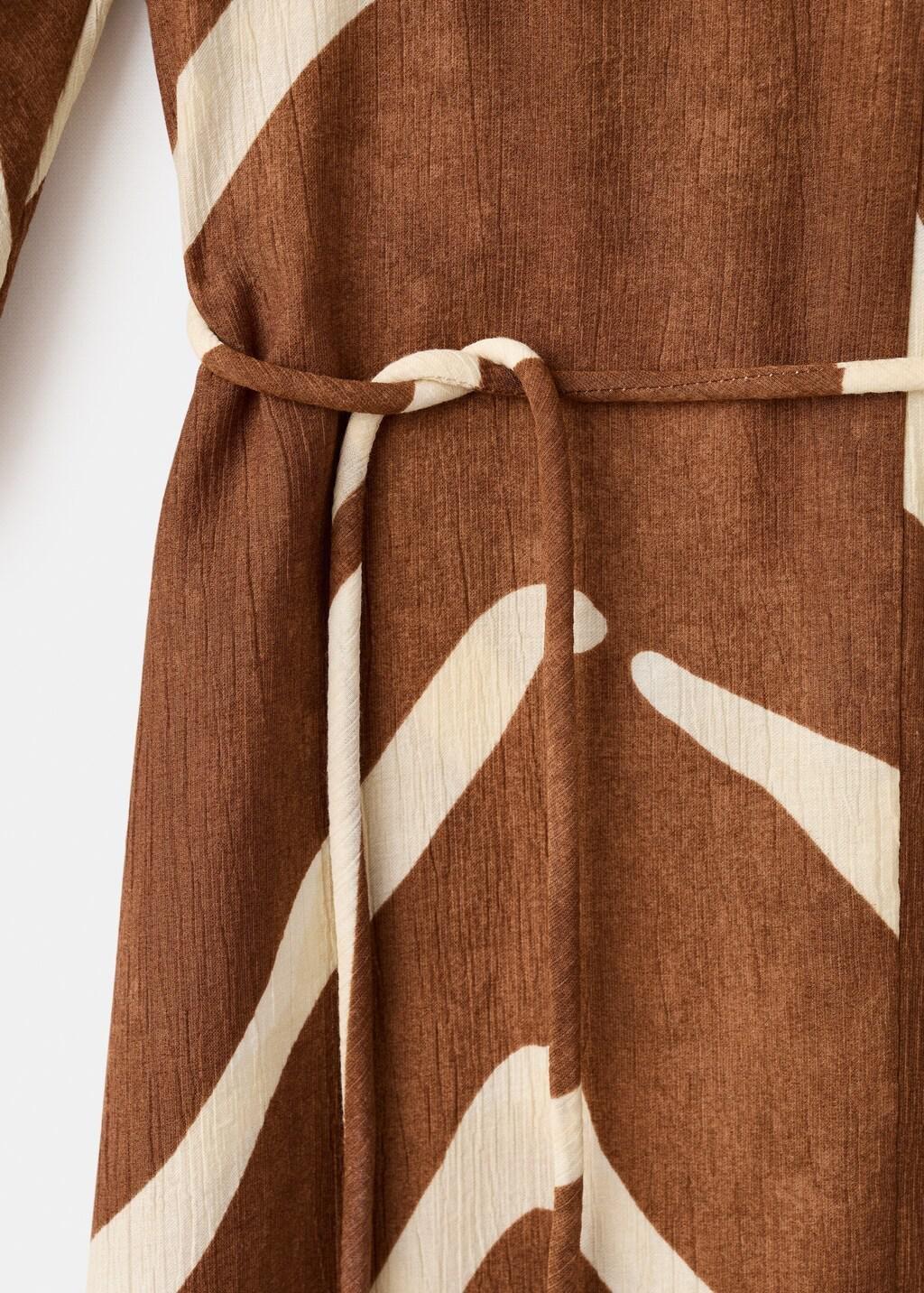 Brown Printed Cotton Dress, 0201_30, large image number 1
