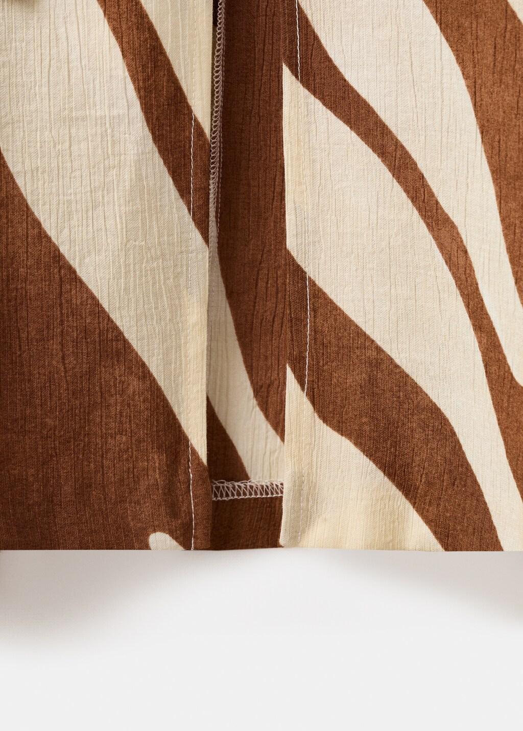 Brown Printed Cotton Dress, 0201_30, large image number 5
