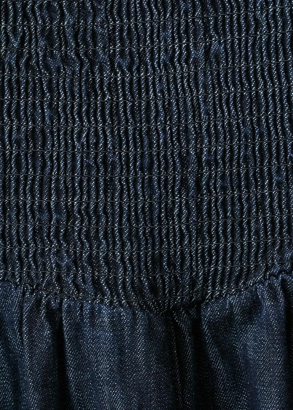 Blue Strapless Denim Dress, 0201_TS, large image number 4