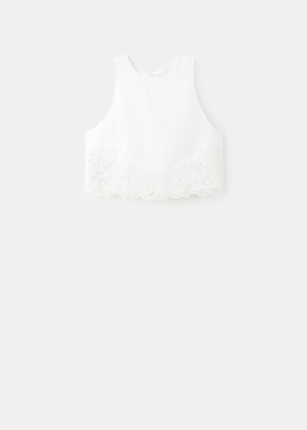 White Embroidered Broderie Anglaise Top, 0201_02, large image number 7