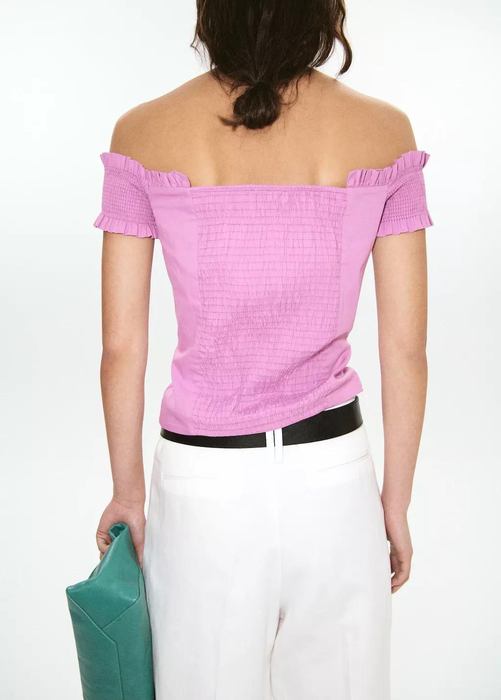 Pink Ruffle Detail Top, 0201_81, large image number 2