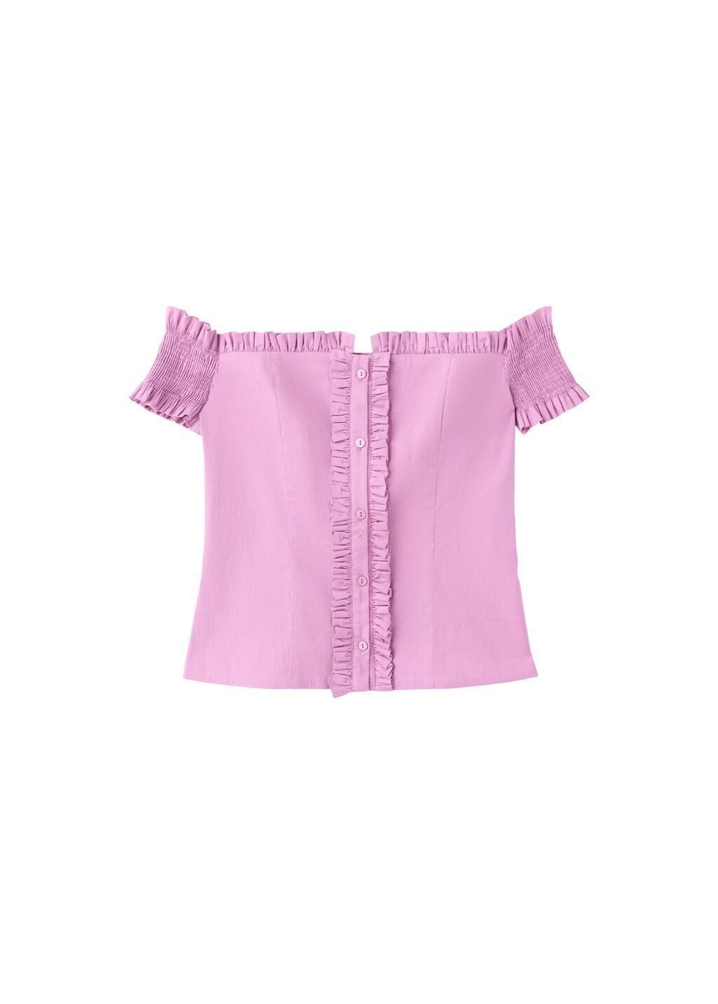 Pink Ruffle Detail Top, 0201_81, large image number 5