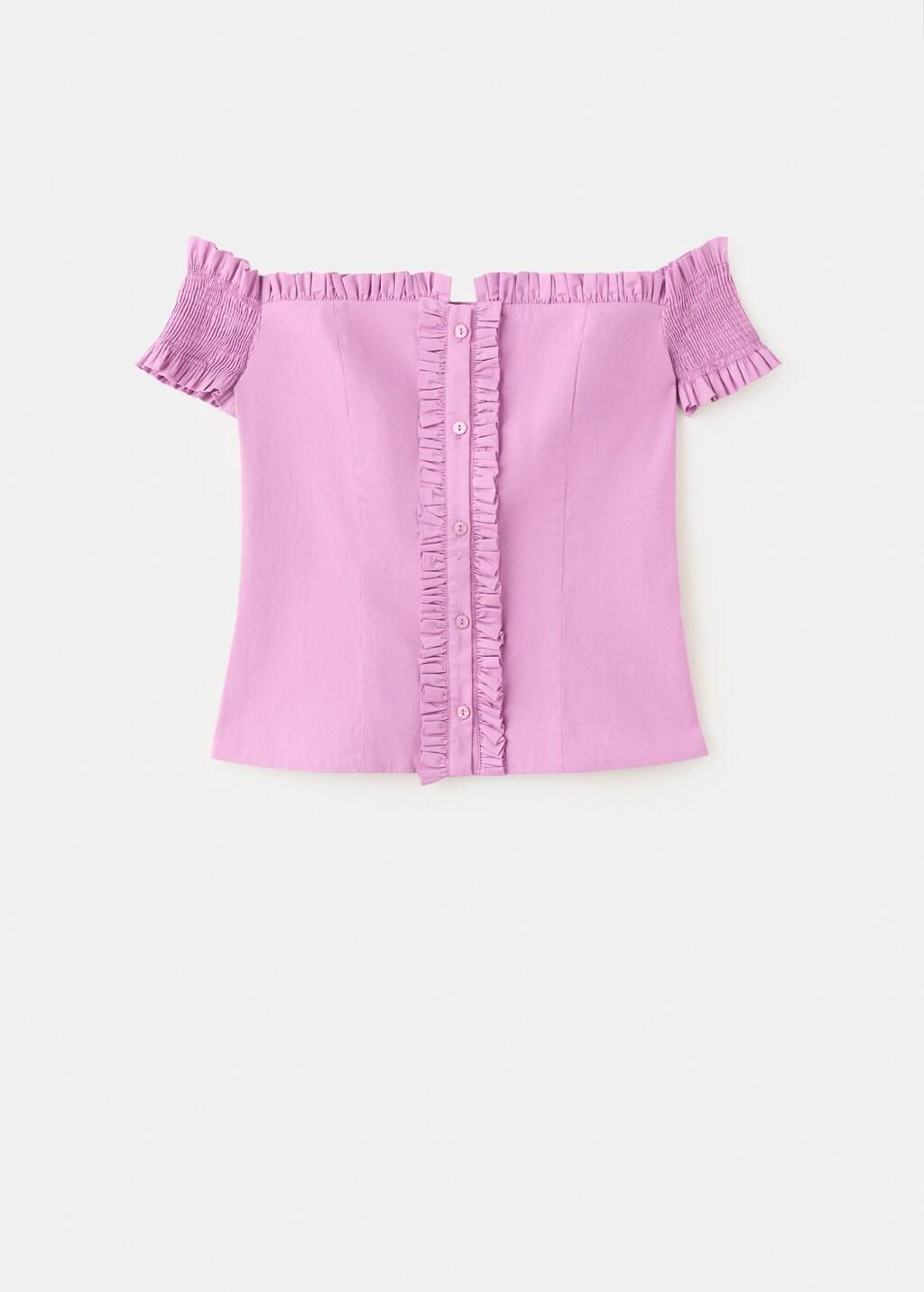 Pink Ruffle Detail Top, 0201_81, large image number 6
