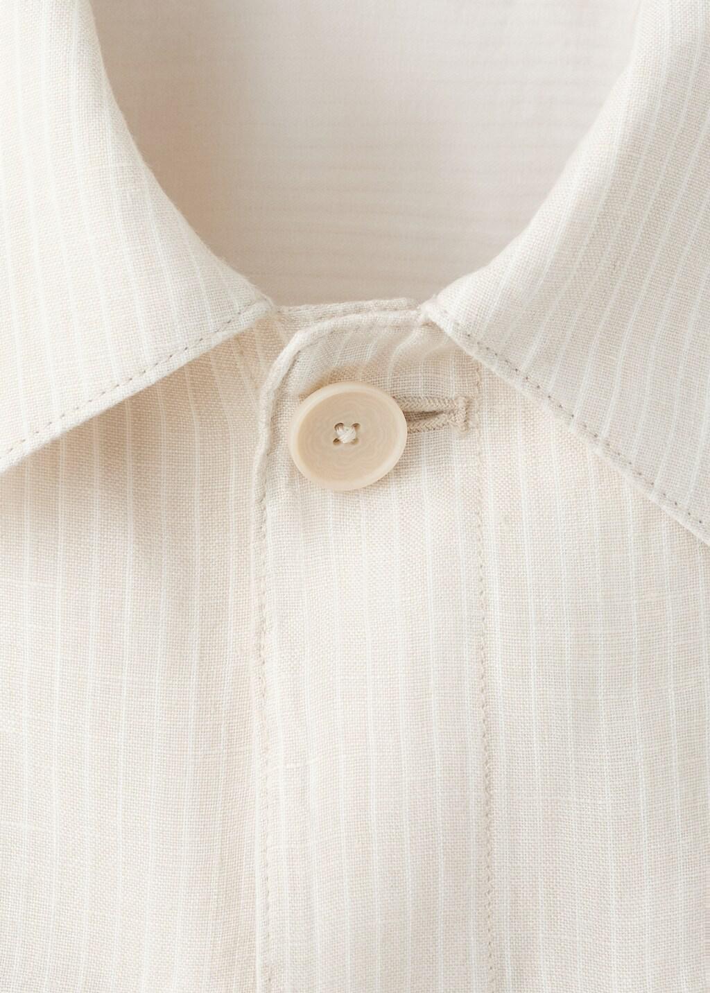 WHITE 100% linen striped blazer, Men, White, large image number 1
