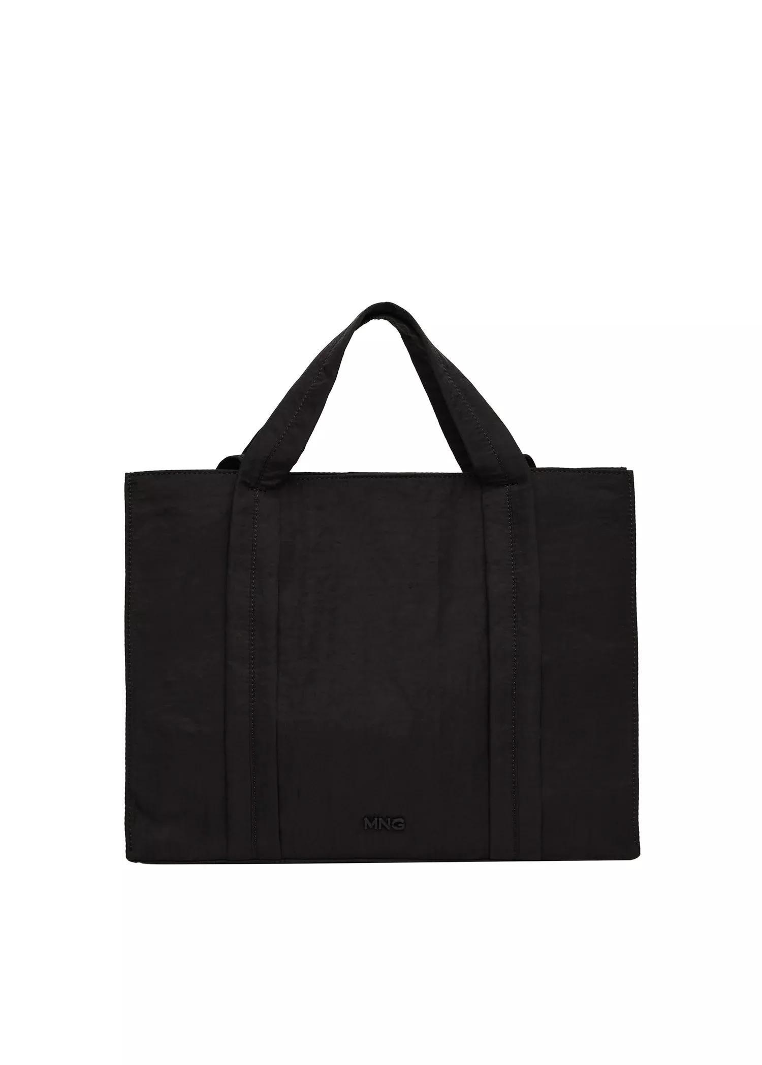 Black Logo Shopper Bag, , large image number 0
