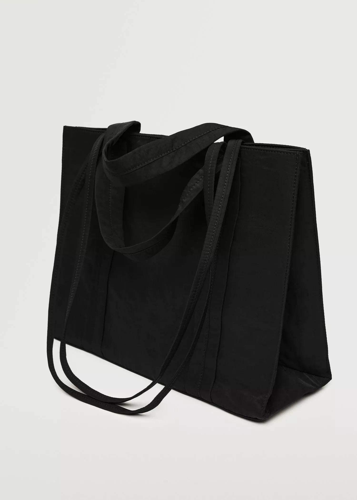 Black Logo Shopper Bag, , large image number 1