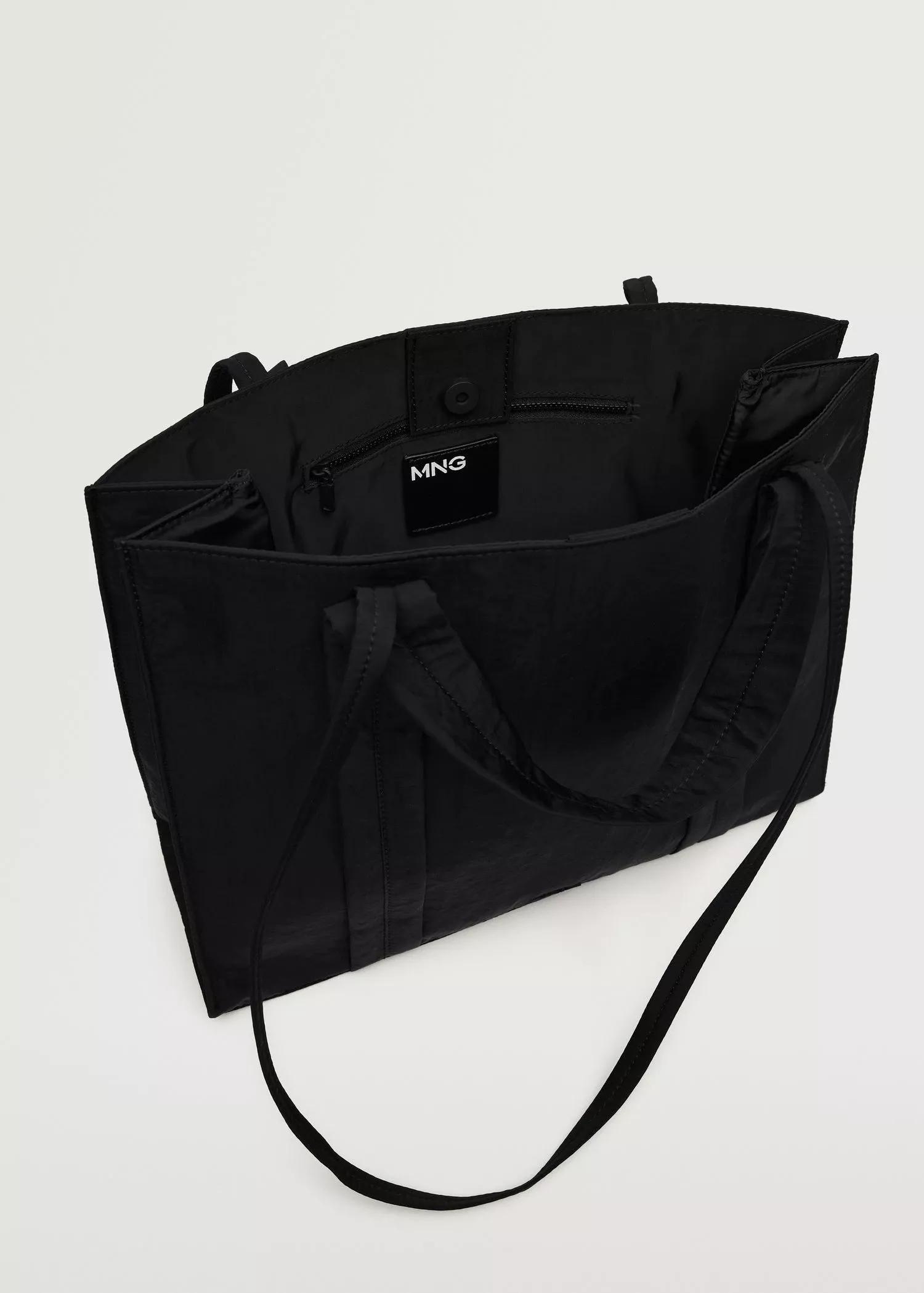 Black Logo Shopper Bag, , large image number 2