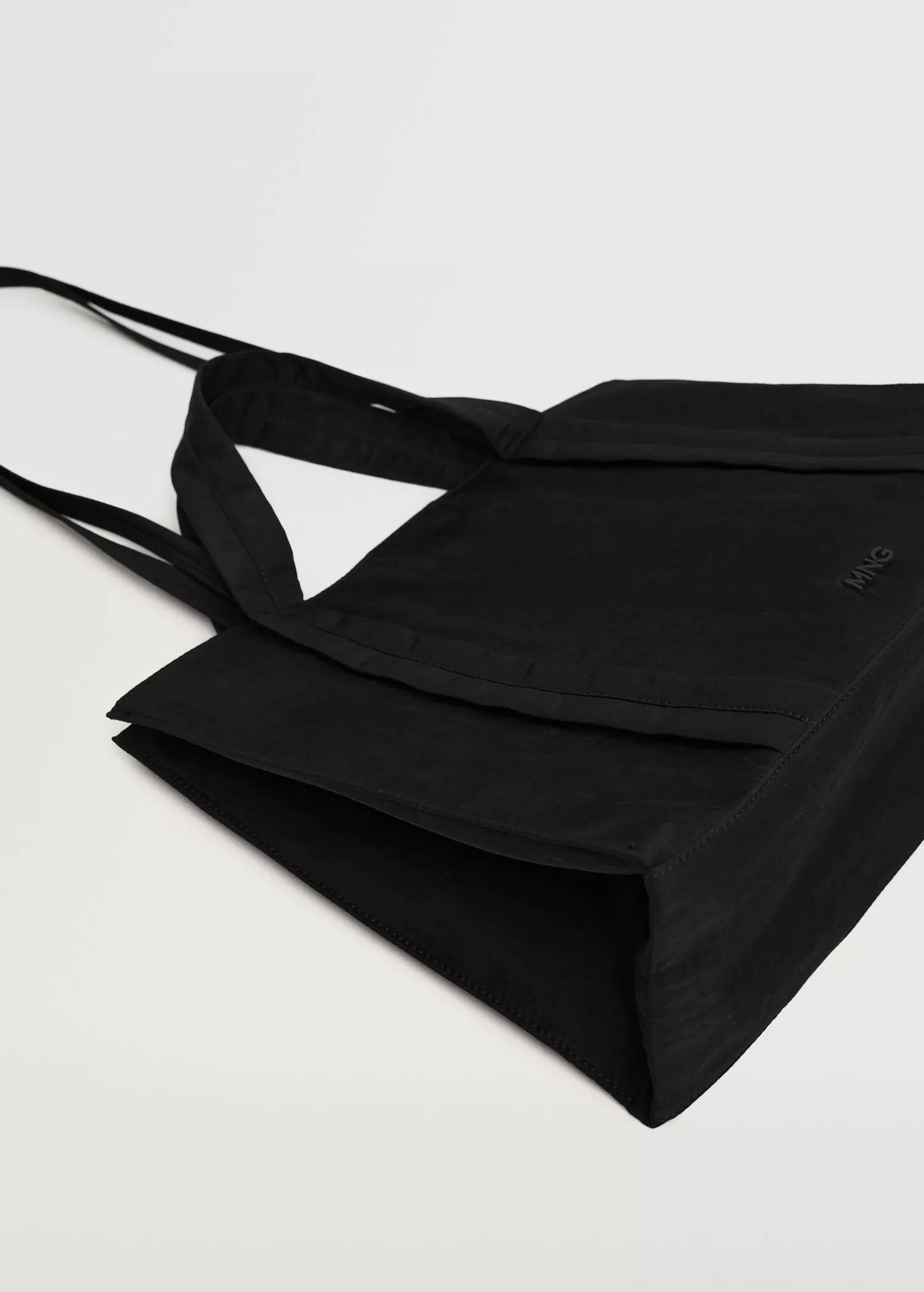 Black Logo Shopper Bag, , large image number 3