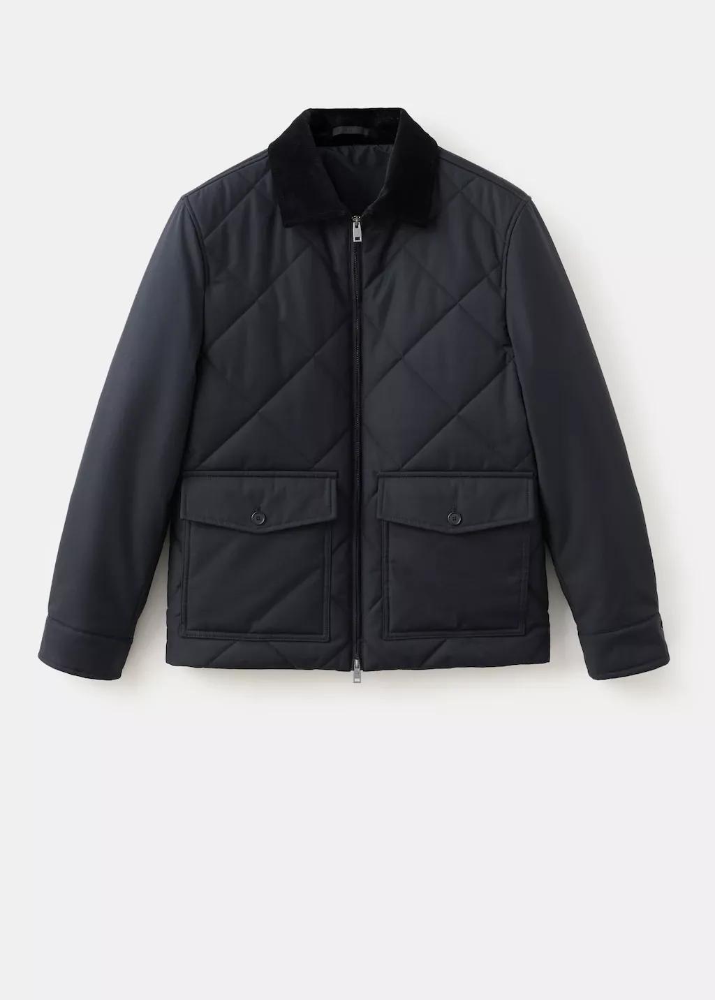 Blue Quilted Water-Repellent Jacket, Dark Blue, large image number 9