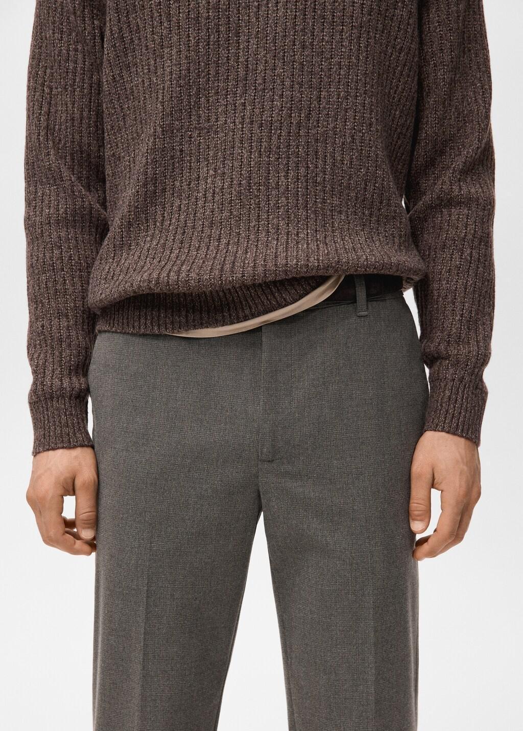 Brown Regular Fit Flowing Trousers, Medium Brown, large image number 4
