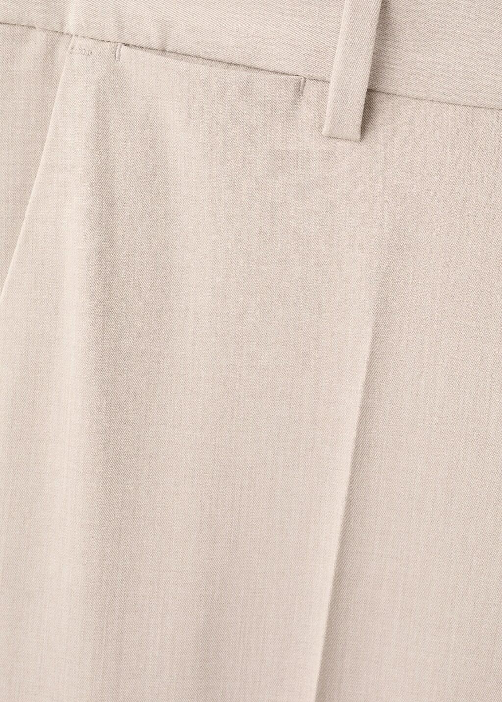 Beige Bologna Cropped Slim Fit Trousers, Light Beige, large image number 5