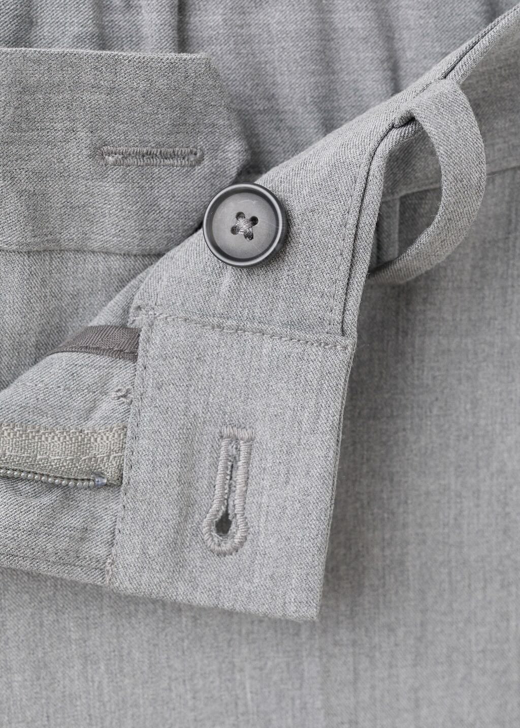 Grey Bologna Cropped Slim-Fit Trousers, 0201_91, large image number 1