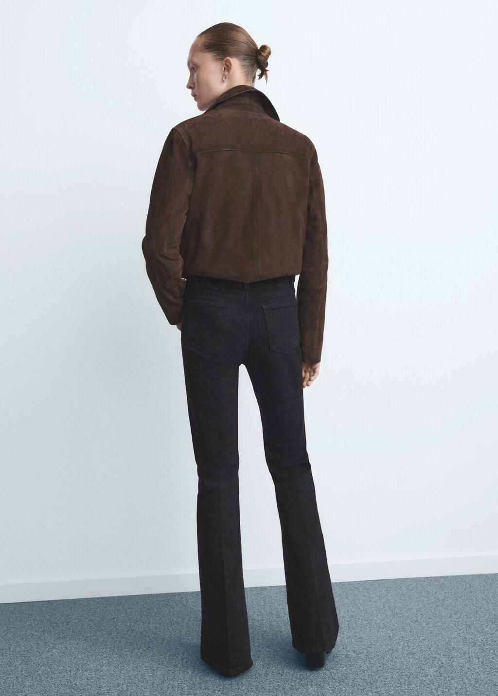 Grey Violet Flared High-Rise Jeans, 0201_TN, large image number 2