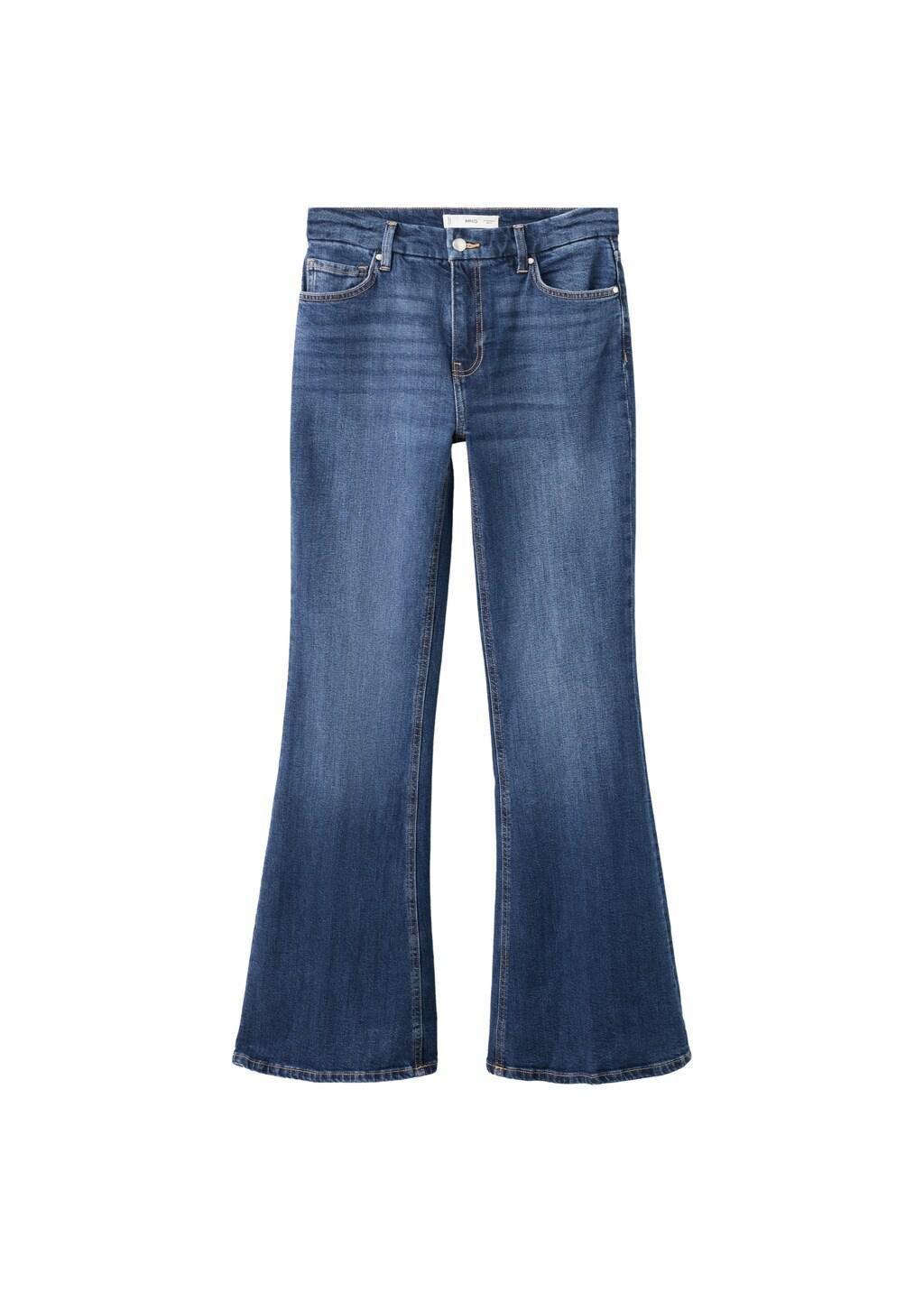 Blue Flared High-Rise Jeans, Open Blue, large image number 6