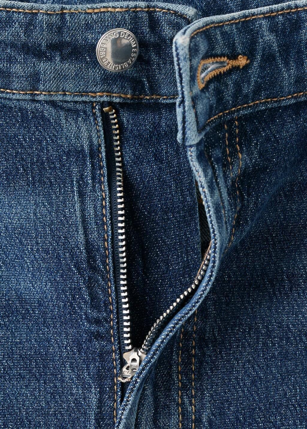 Blue High-Waisted Wide-Leg Jeans, Open Blue, large image number 5