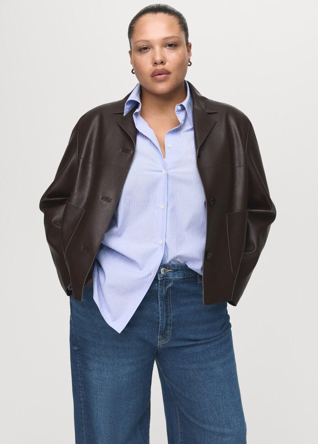 Blue High-Waisted Wide-Leg Jeans, Open Blue, large image number 6