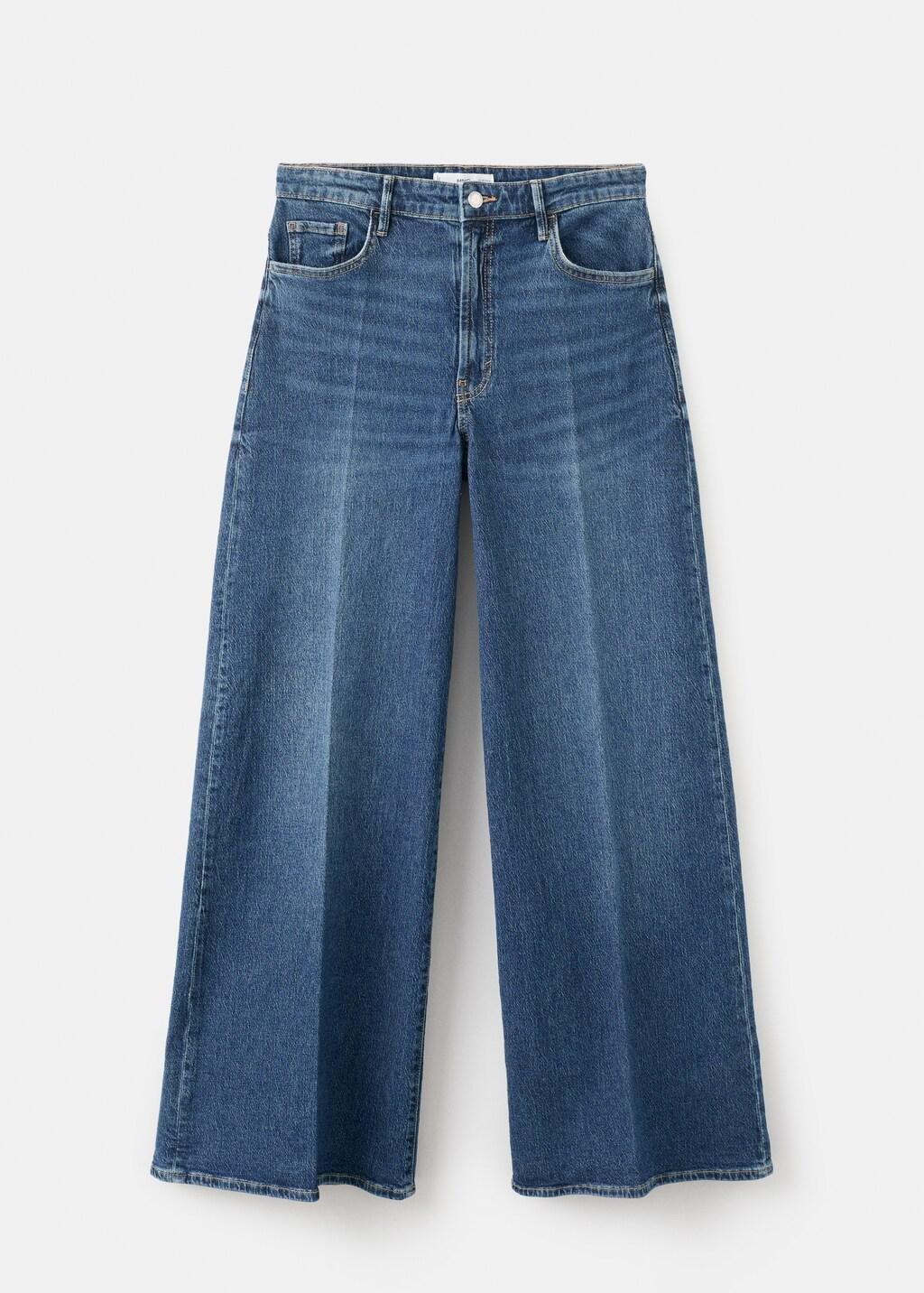 Blue High-Waisted Wide-Leg Jeans, Open Blue, large image number 8
