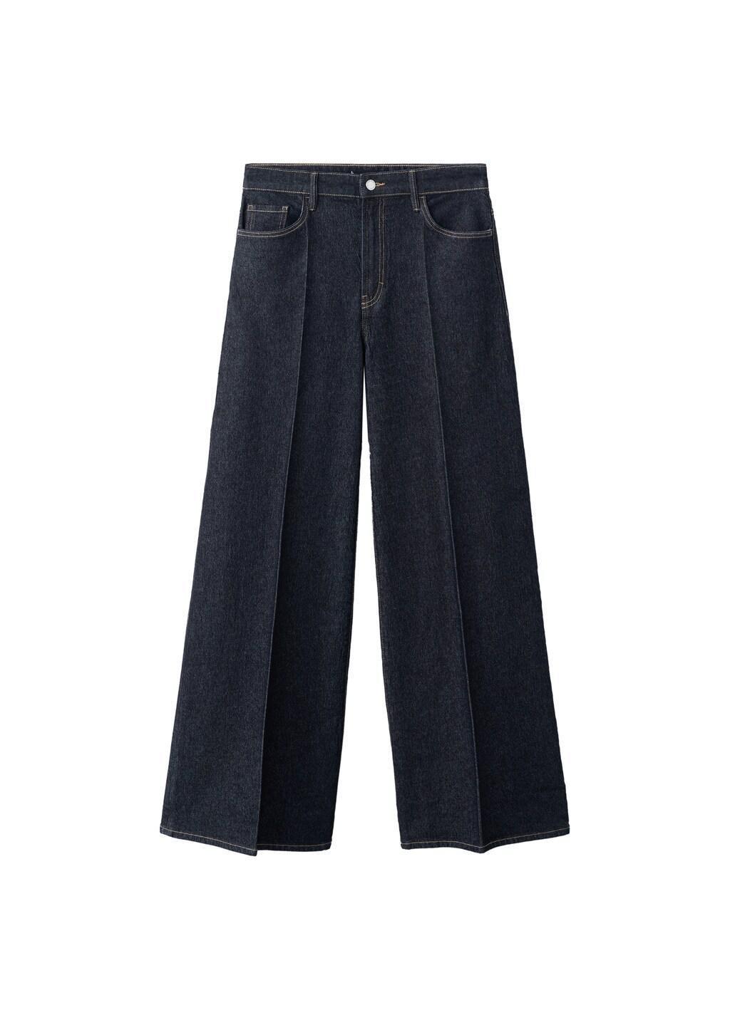 Blue High-Waisted Wide-Leg Jeans, Open Blue, large image number 7