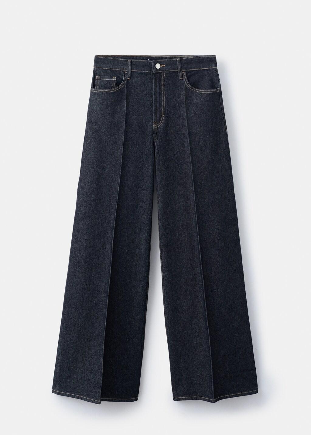 Blue High-Waisted Wide-Leg Jeans, Open Blue, large image number 8