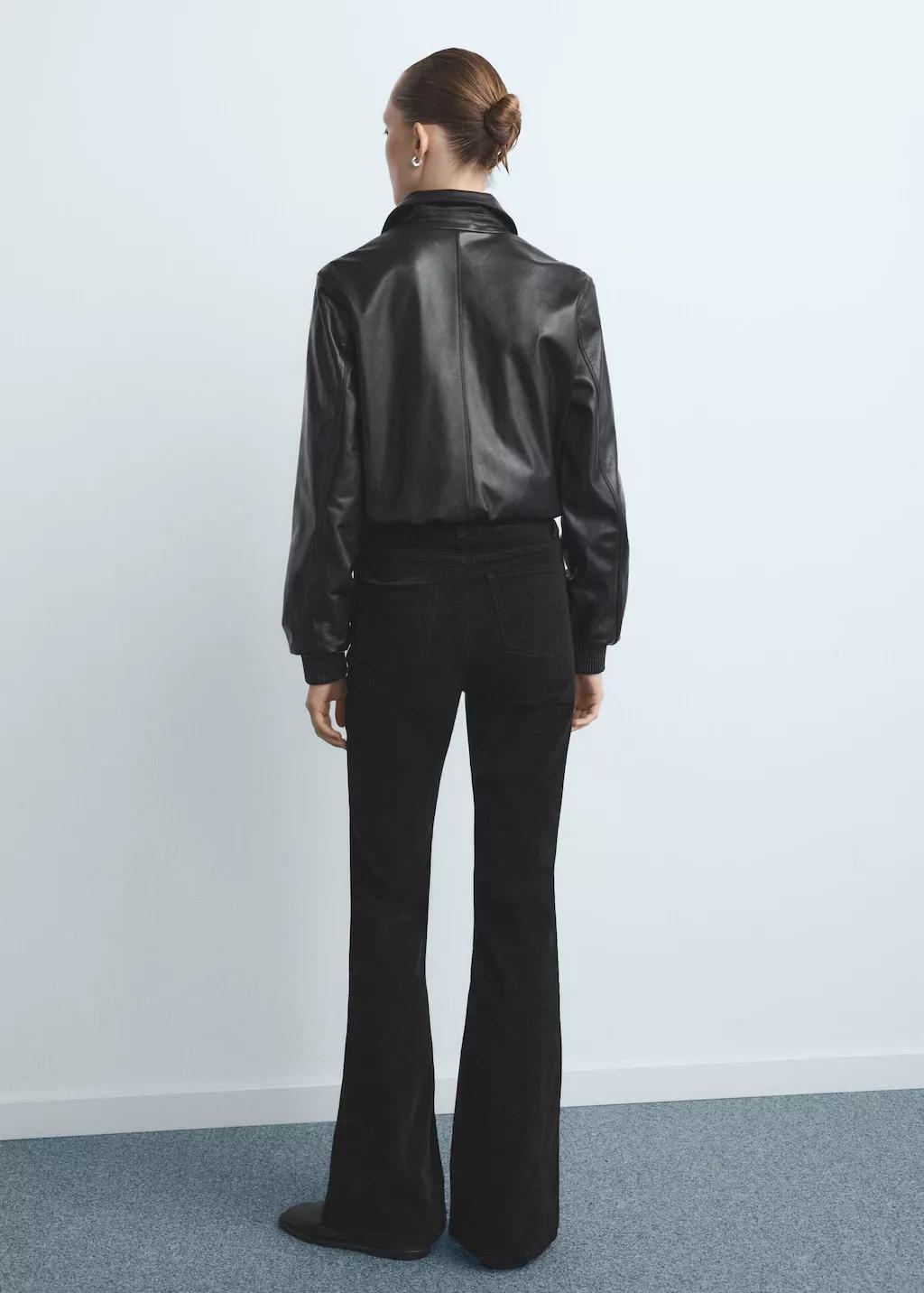 Black Velvet Flared Jeans, 0201_99, medium