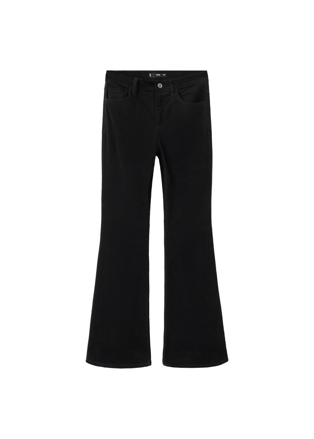Black Velvet Flared Jeans, 0201_99, large image number 5