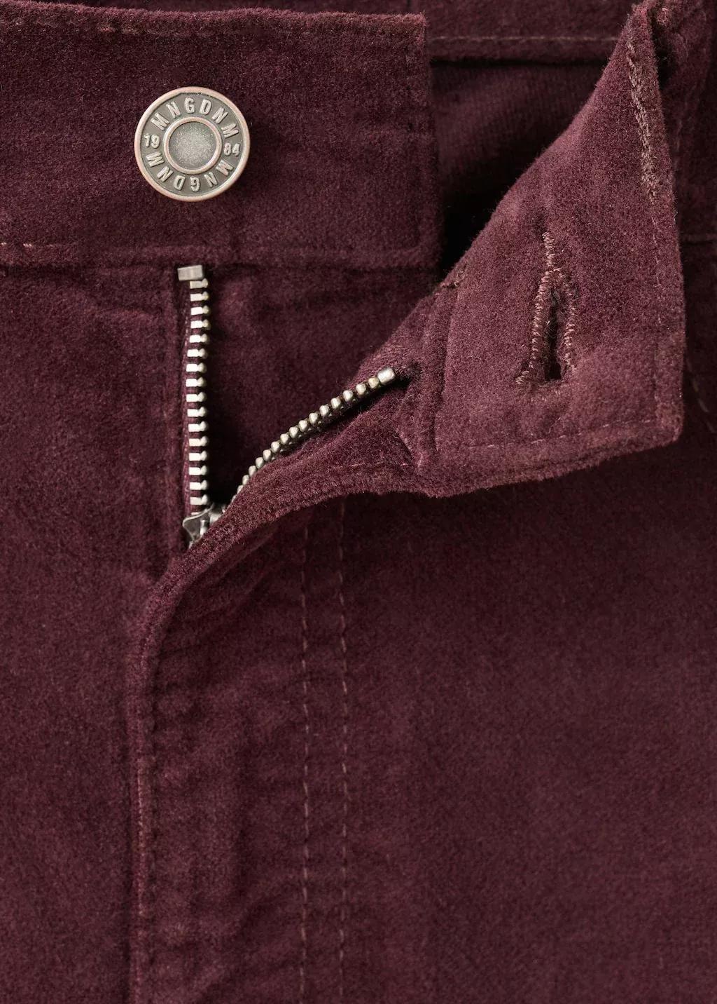 Red Velvet Flared Jeans, 0201_77, large image number 1