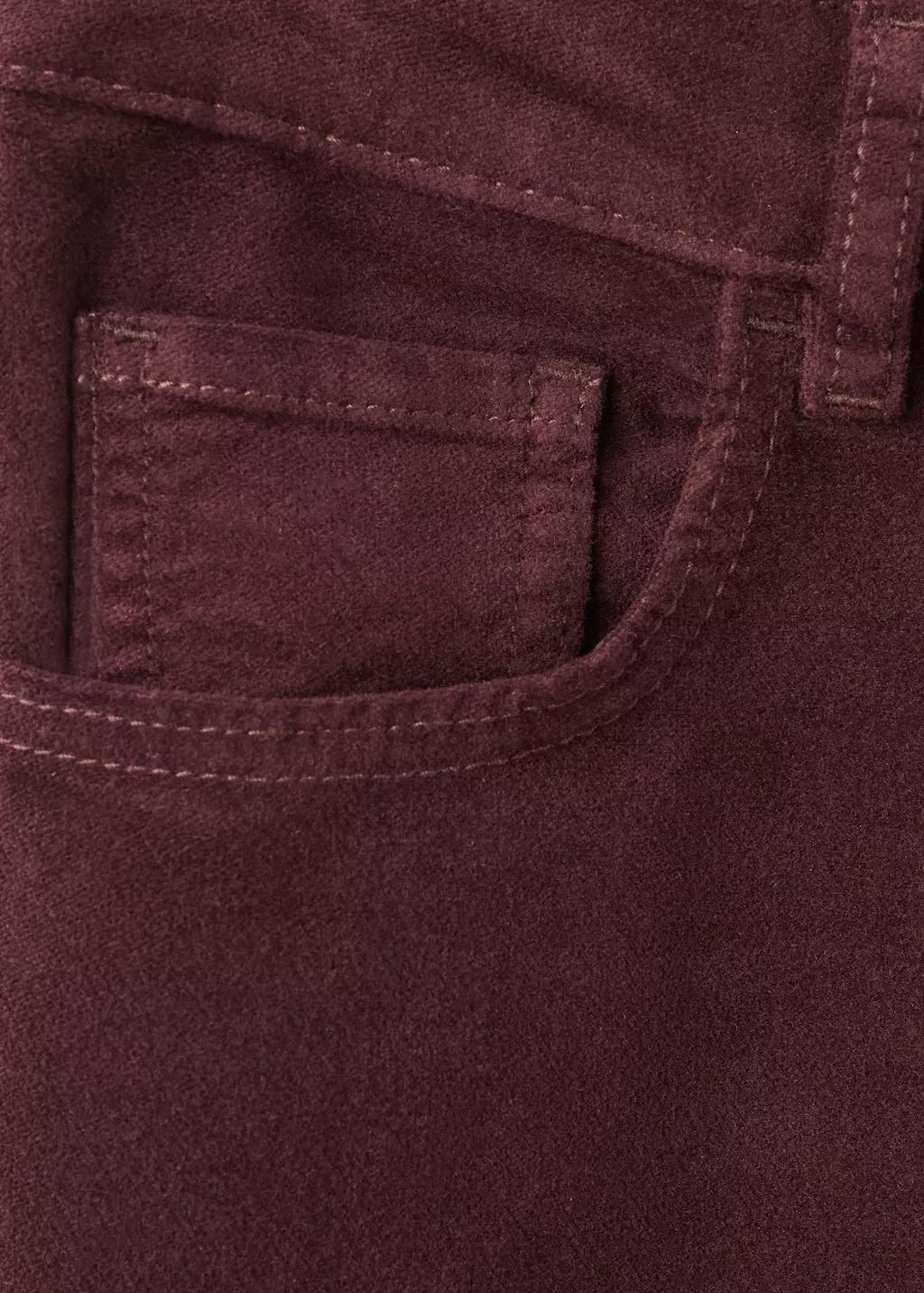 Red Velvet Flared Jeans, 0201_77, large image number 4