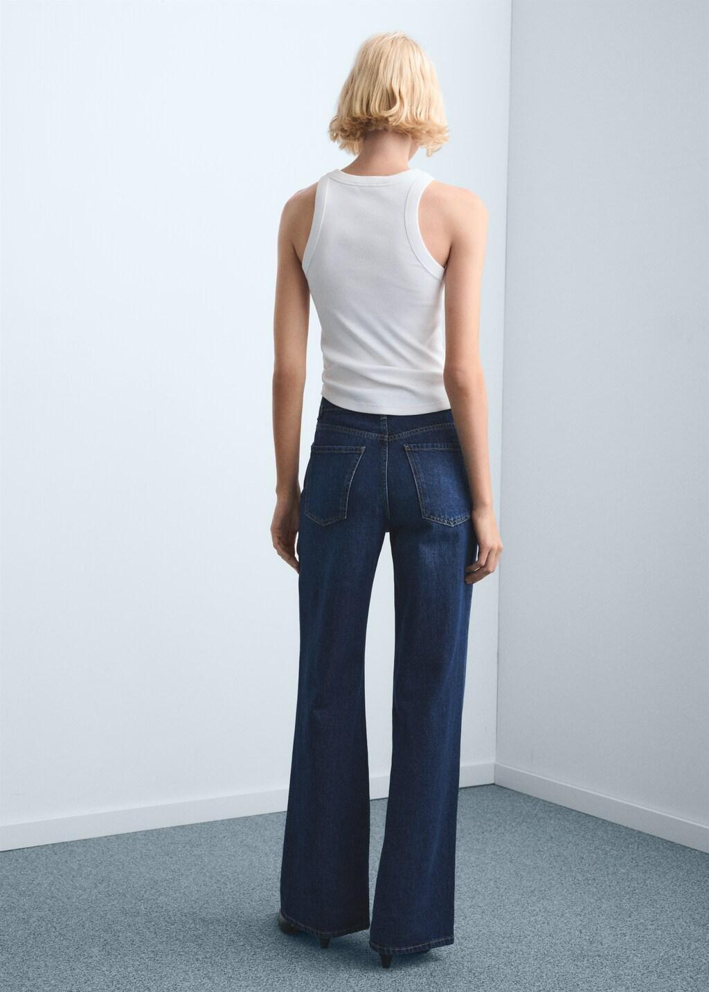 Navy Danila High-Waisted Wide-Leg Jeans, 0201_TO, large image number 2