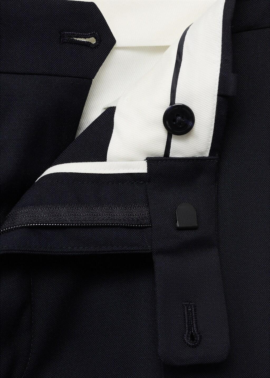 Navy Milan Slim-Fit Suit Trousers, Navy, large image number 1