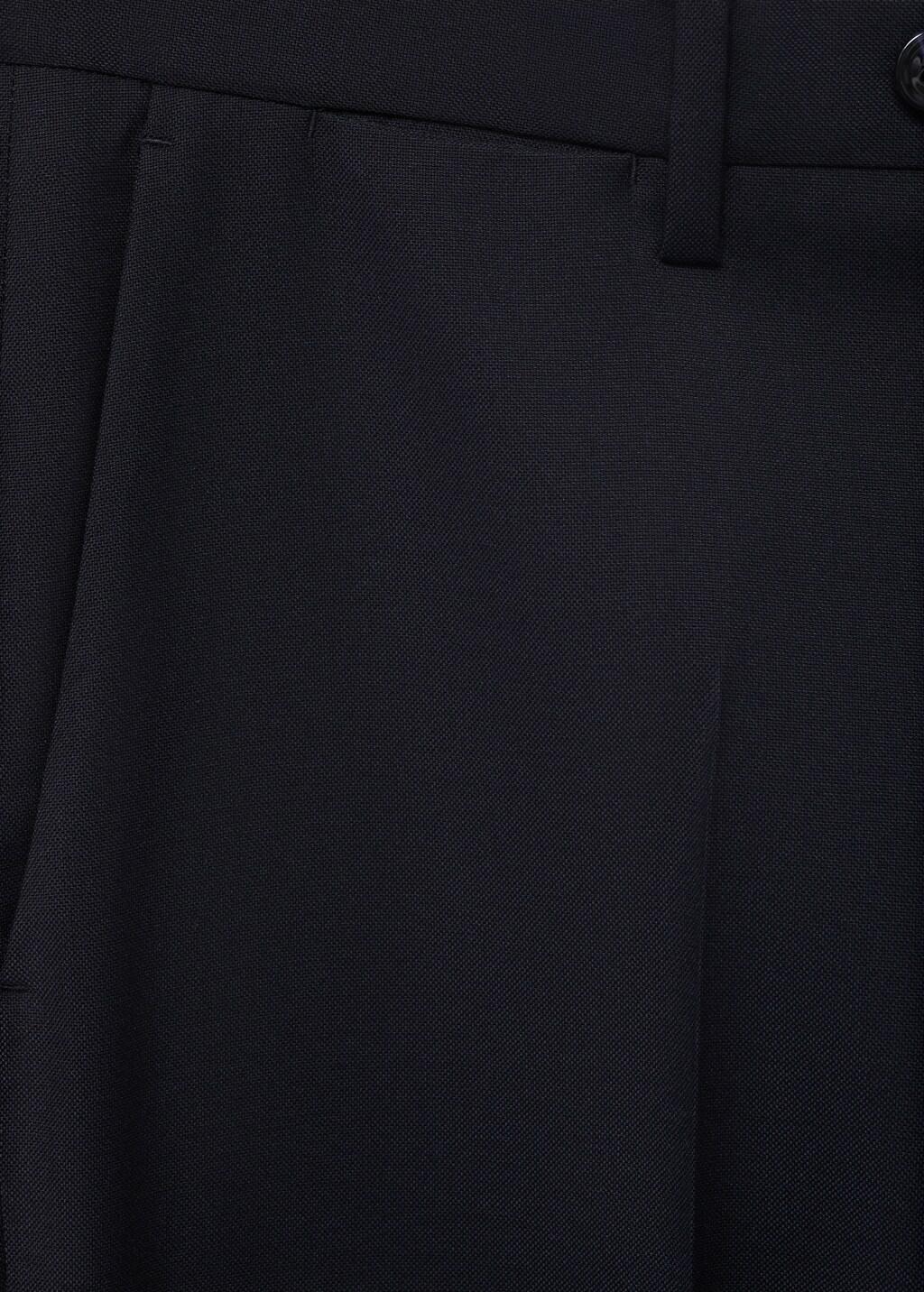 Navy Milan Slim-Fit Suit Trousers, Navy, large image number 5