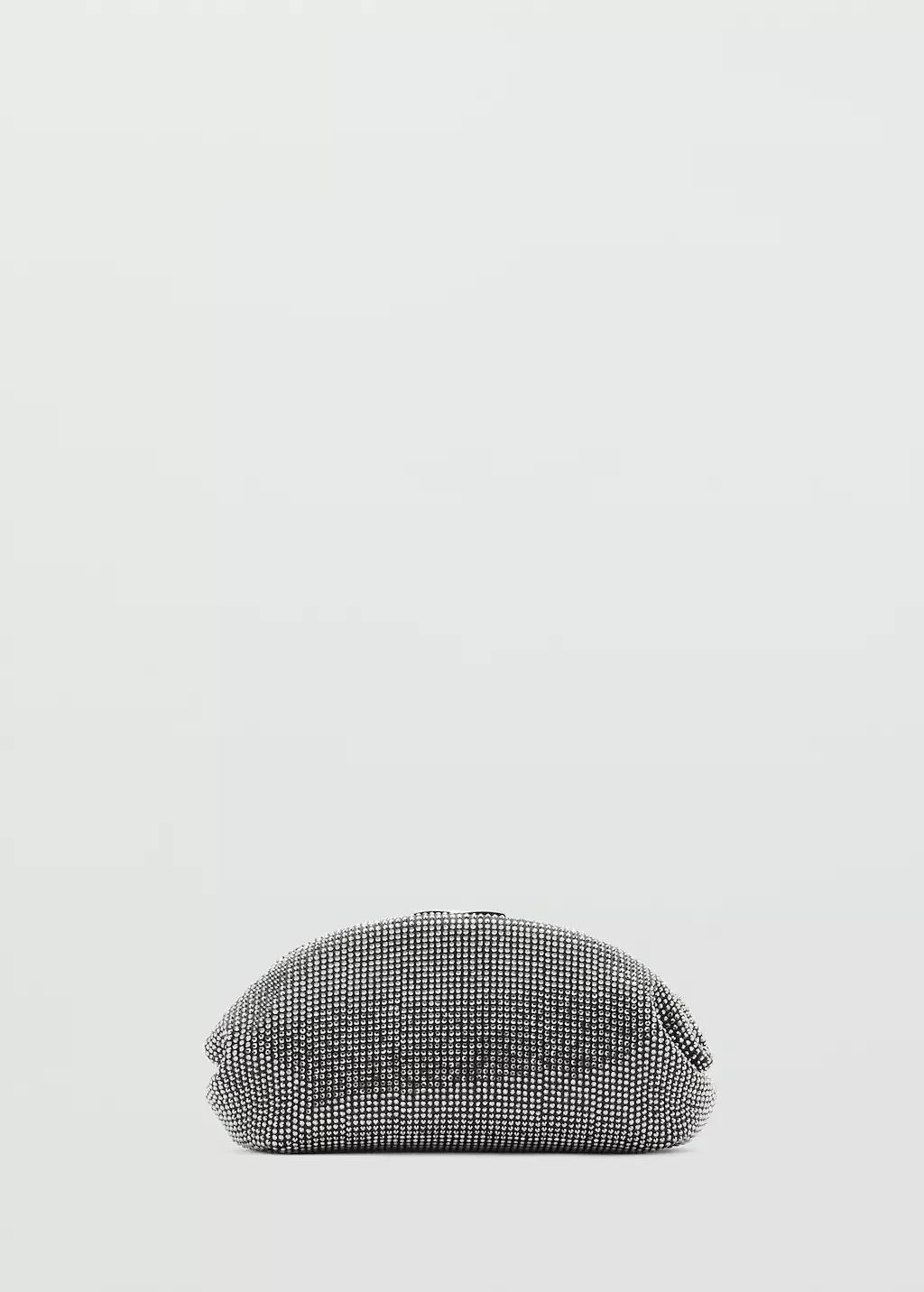 Black Crystal Clutch Bag, Black, large image number 4