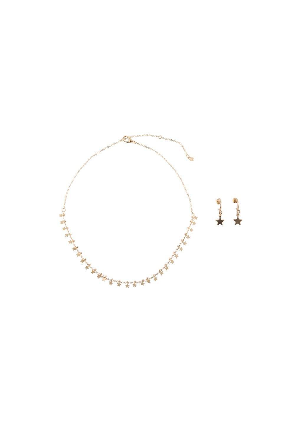 GOLD Necklace and earrings set, Kids Girl, Gold, medium