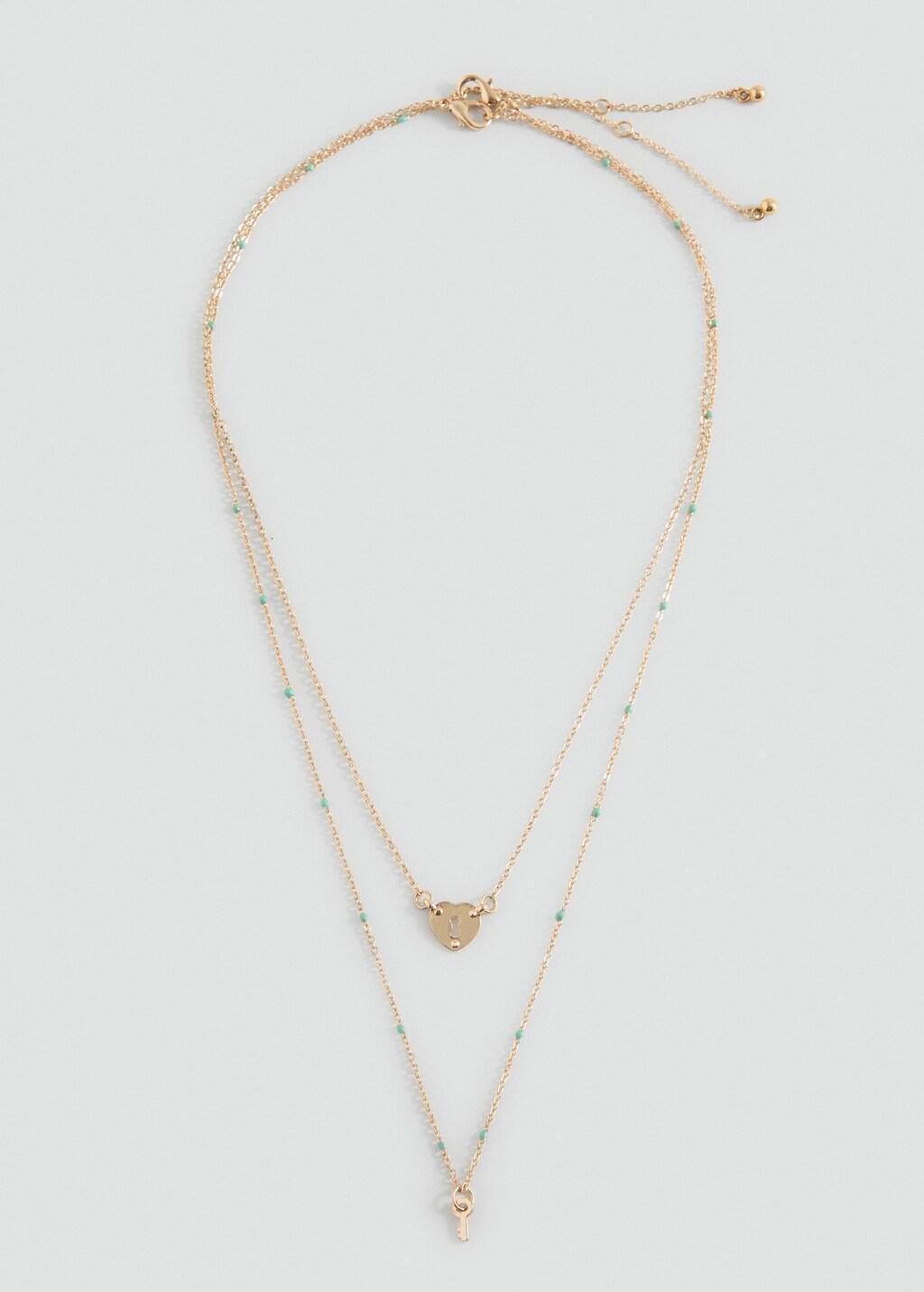 Gold Combined Necklace Pack, Kids Girls, Gold, large image number 3
