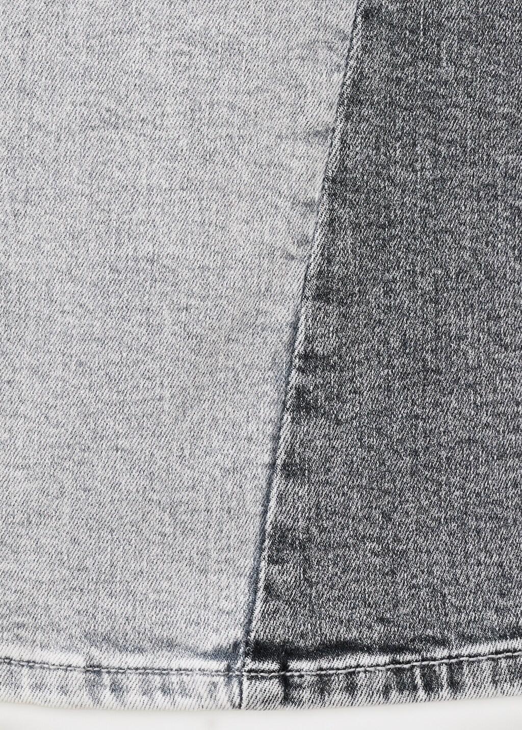 Grey Bicolour Wide-Leg Jeans, Kids Girl, 0201_TG, large image number 4