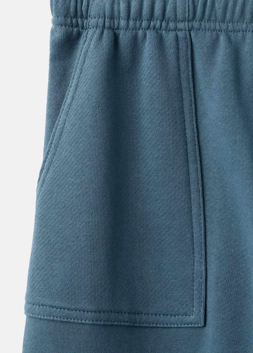 Blue Cotton Jogger Trousers, Kids Boys, Dark Blue, large image number 0