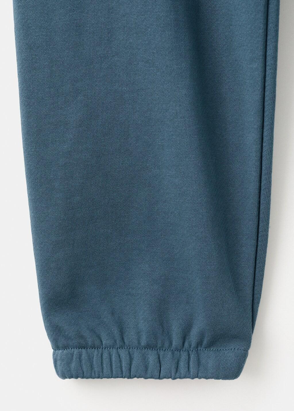 Blue Cotton Jogger Trousers, Kids Boys, Dark Blue, large image number 2
