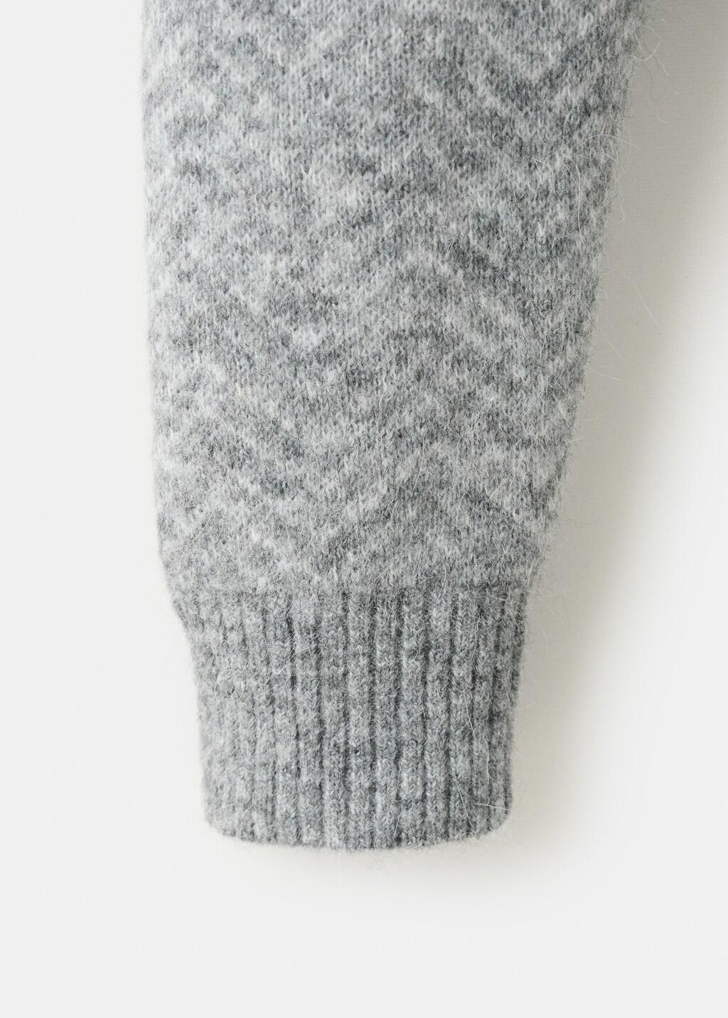 Grey Knit Striped Sweater, Grey, large image number 5