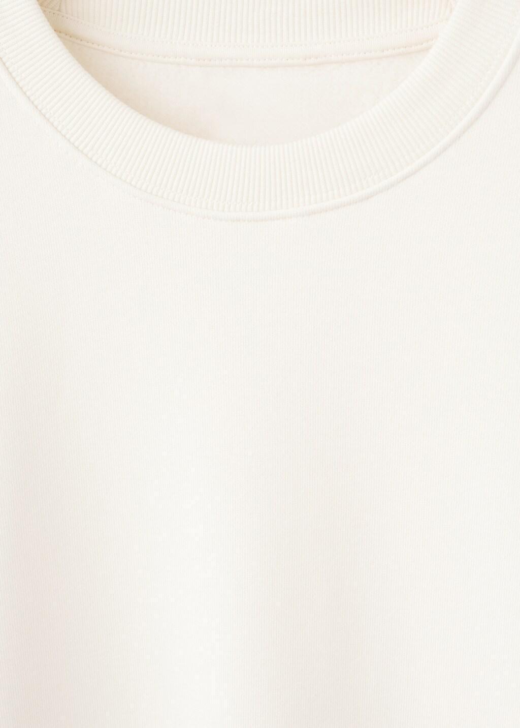 White Regular-Fit Cotton Sweatshirt, White, large image number 1