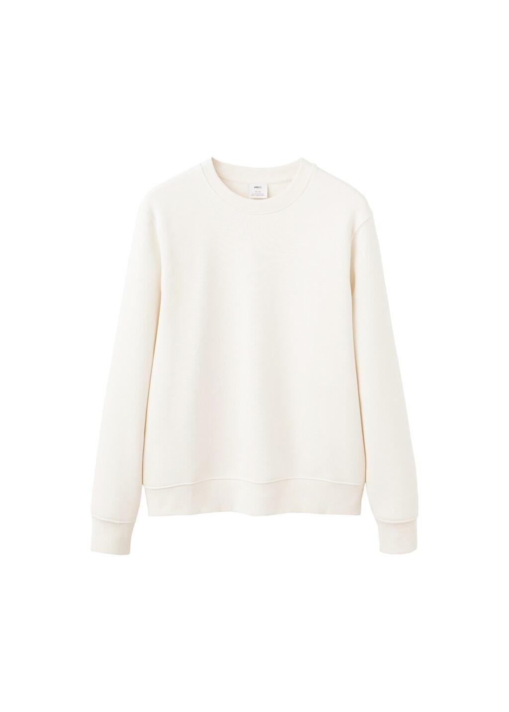 White Regular-Fit Cotton Sweatshirt, White, large image number 7