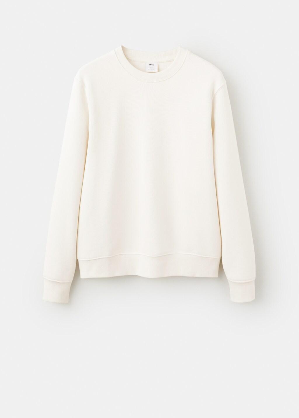 White Regular-Fit Cotton Sweatshirt, White, large image number 8