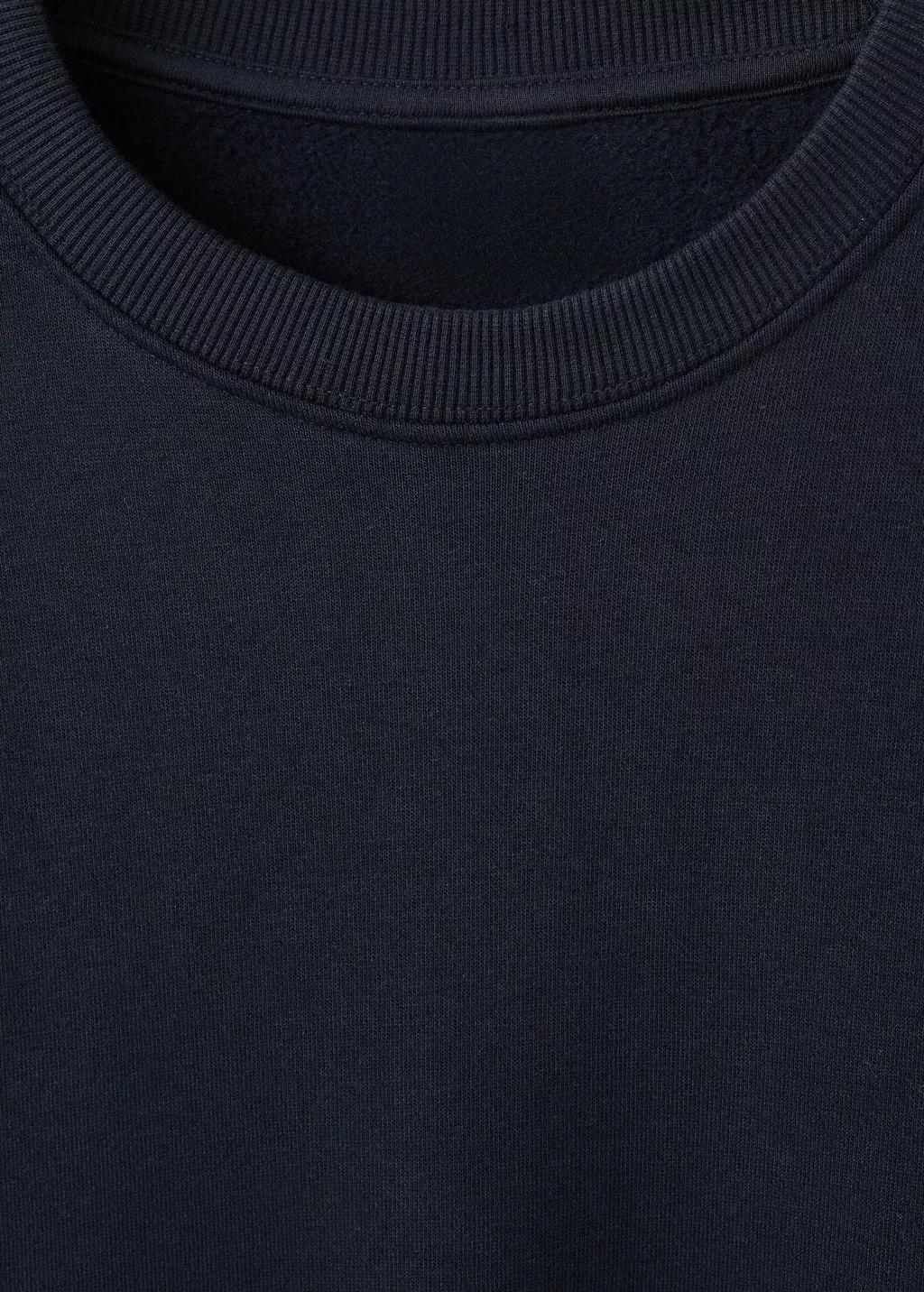 Navy Regular-Fit Cotton Sweatshirt, Navy, large image number 1