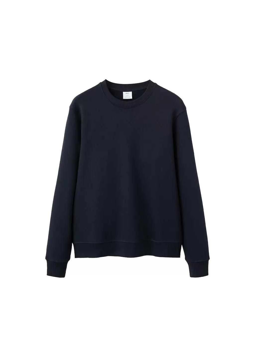 Navy Regular-Fit Cotton Sweatshirt, Navy, large image number 6