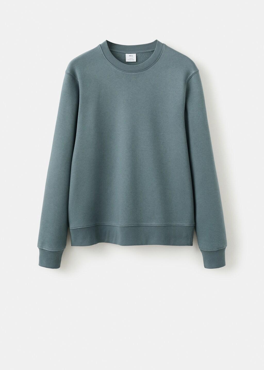 Blue Regular-Fit Cotton Sweatshirt, Dark Blue, large image number 7