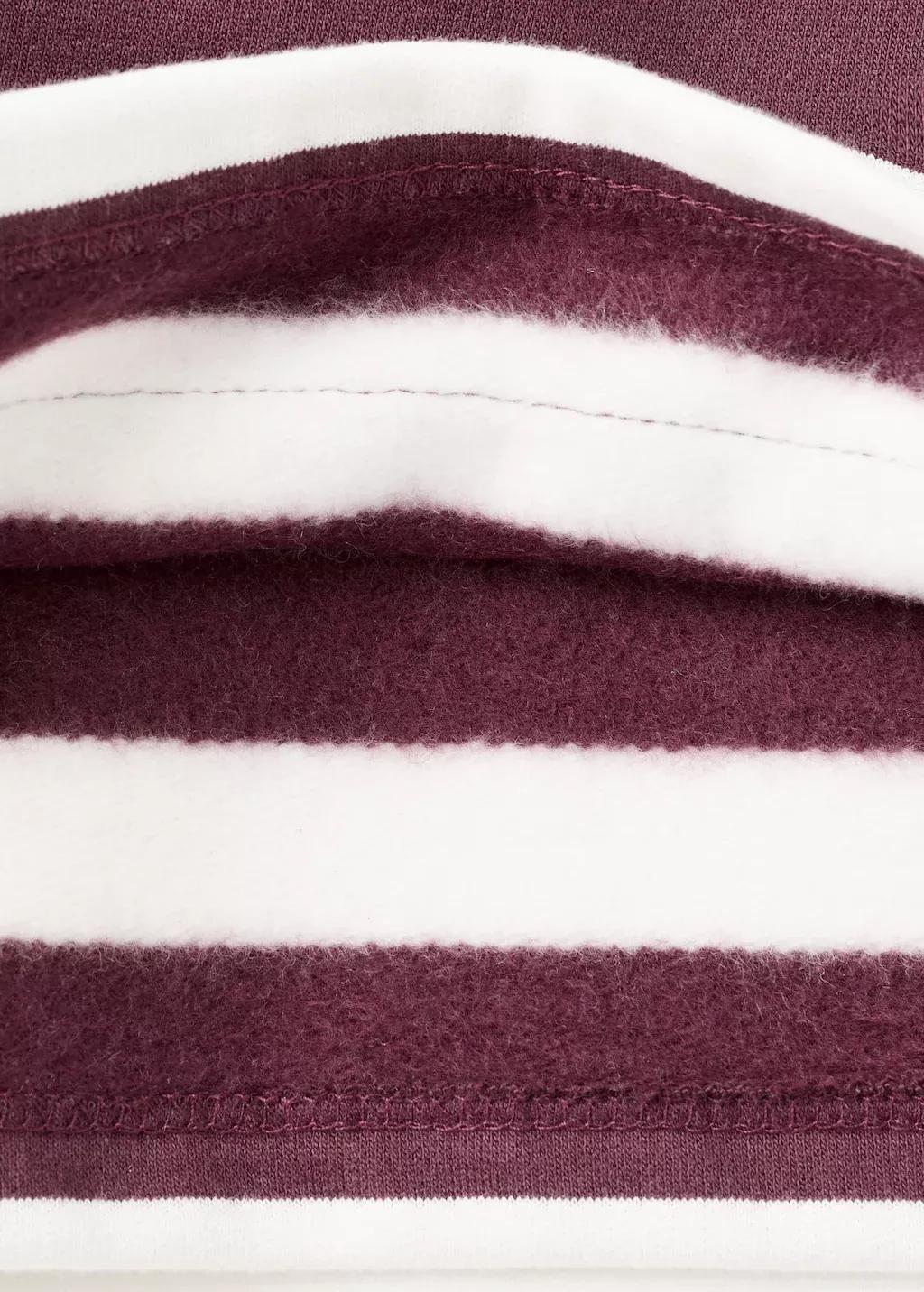 Red Striped Hooded Sweatshirt, Kids Unisex, Dark Red, large image number 5