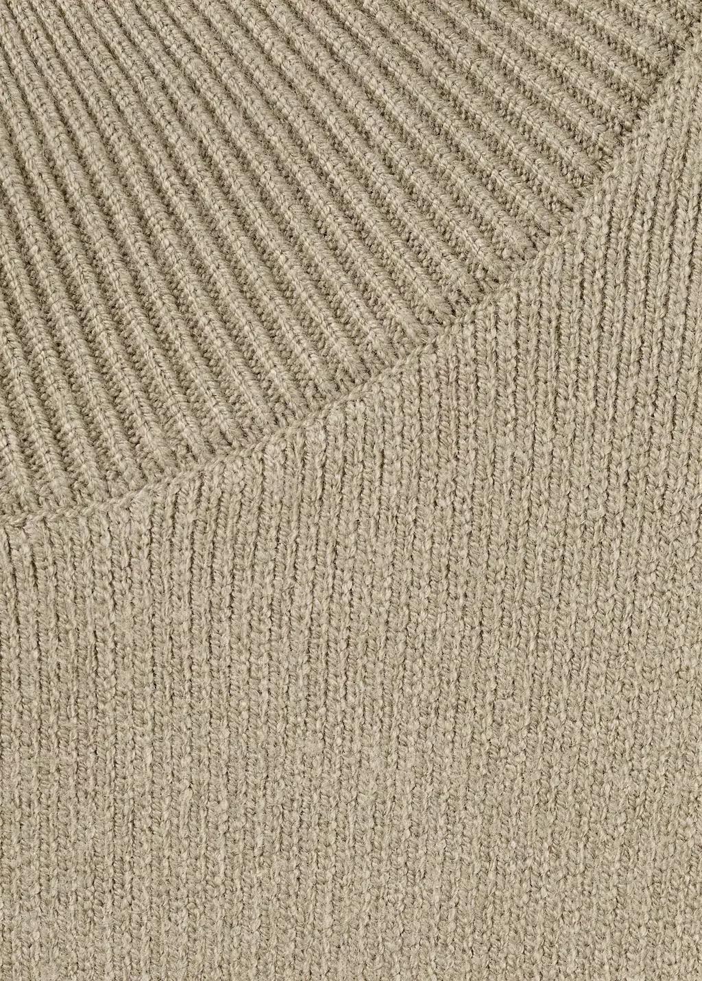 Grey Oversized Perkins-Neck Sweater, Light Pastel Grey, medium