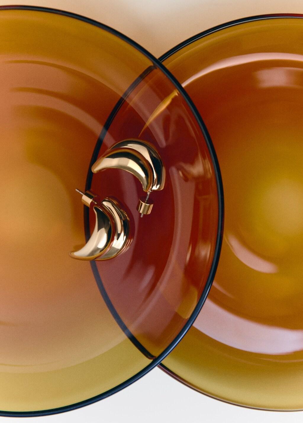 GOLD Embossed semi-hoop earrings, 0201_OR, large image number 0