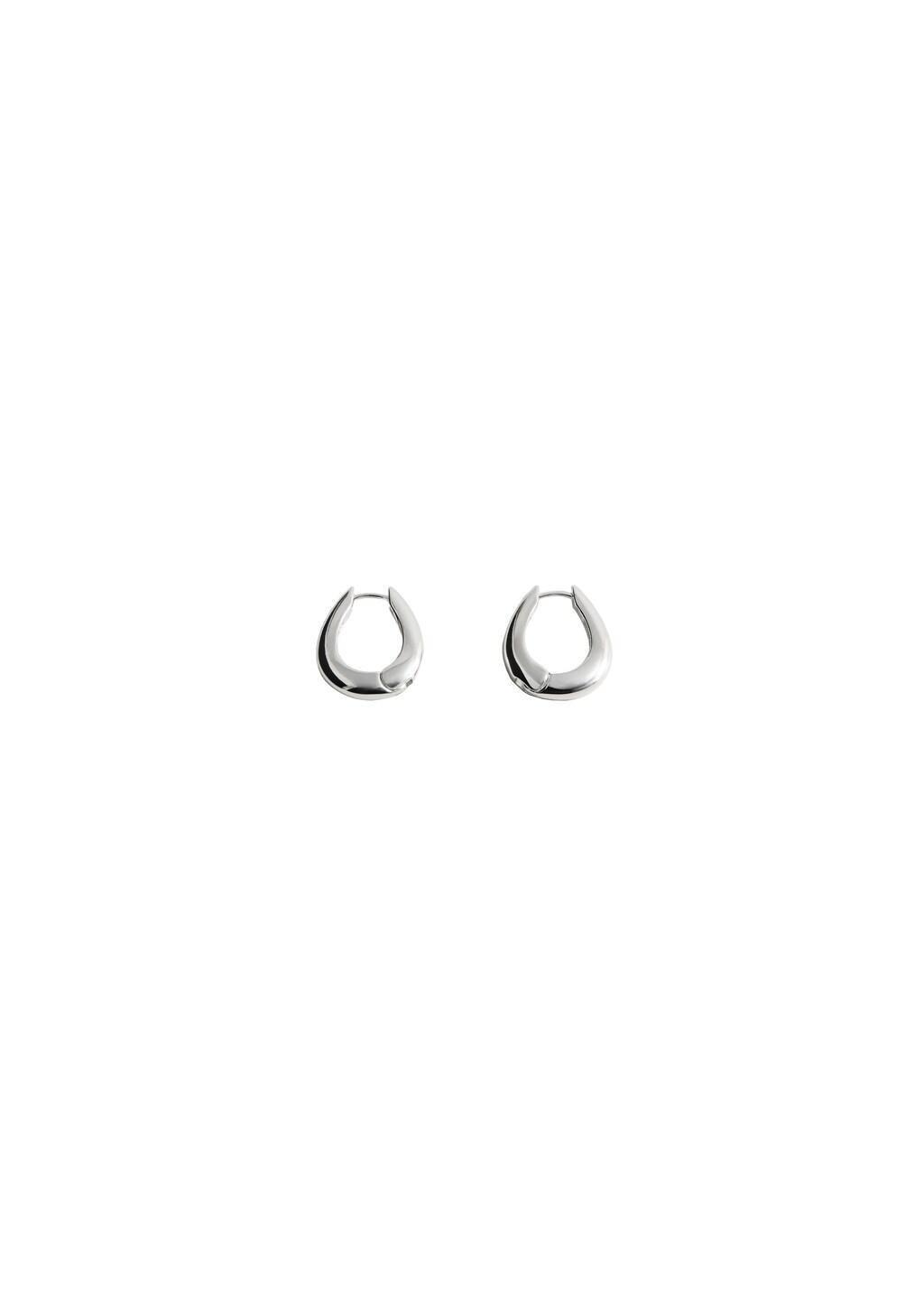 SILVER Volume hoop earrings, 0201_PL, large image number 1