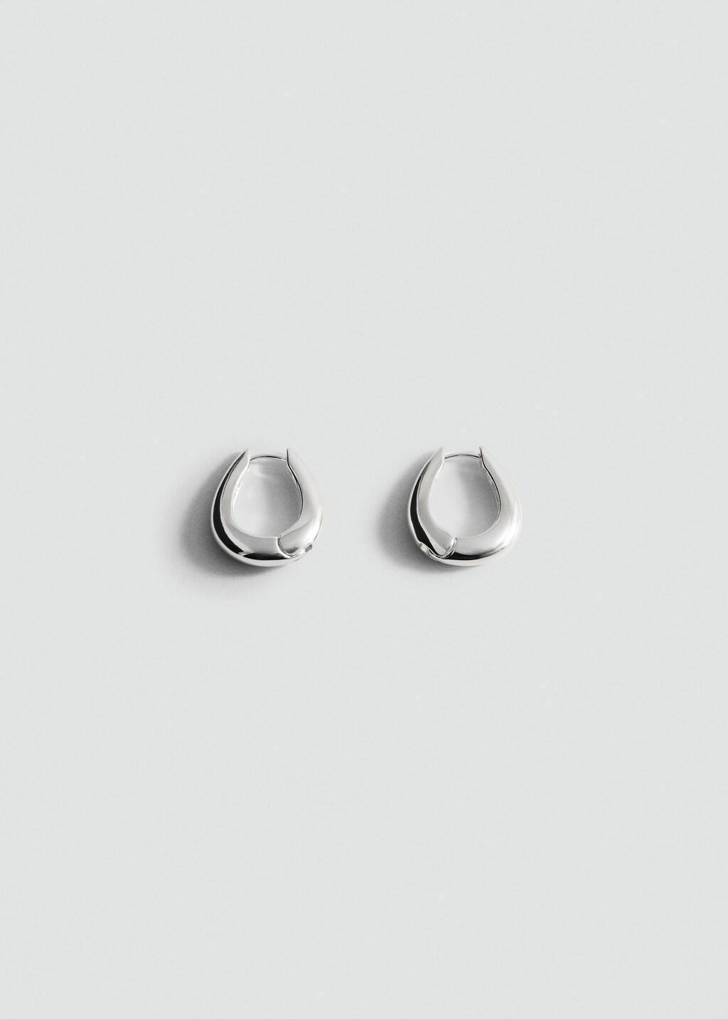 SILVER Volume hoop earrings, 0201_PL, medium