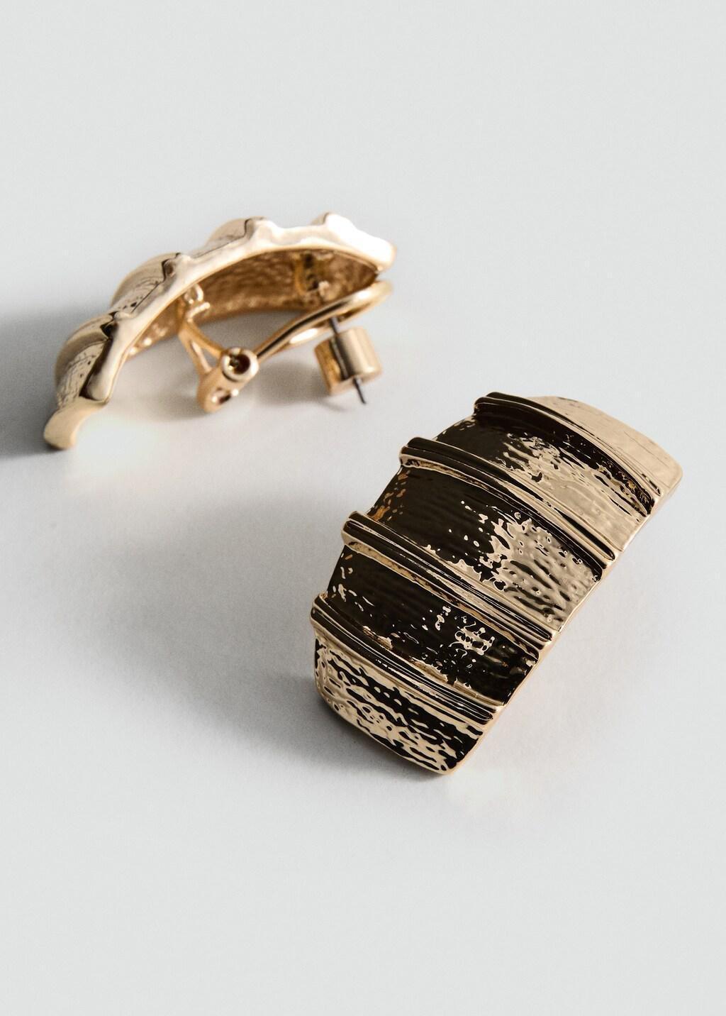 GOLD Textured-relief earrings, 0201_OR, large image number 0