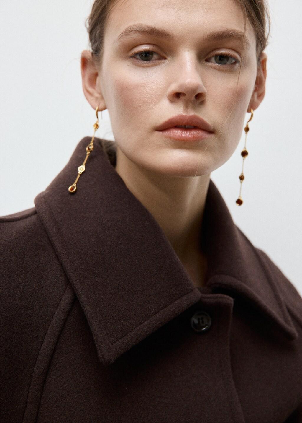 Gold Thread Sphere Earrings, Gold, medium